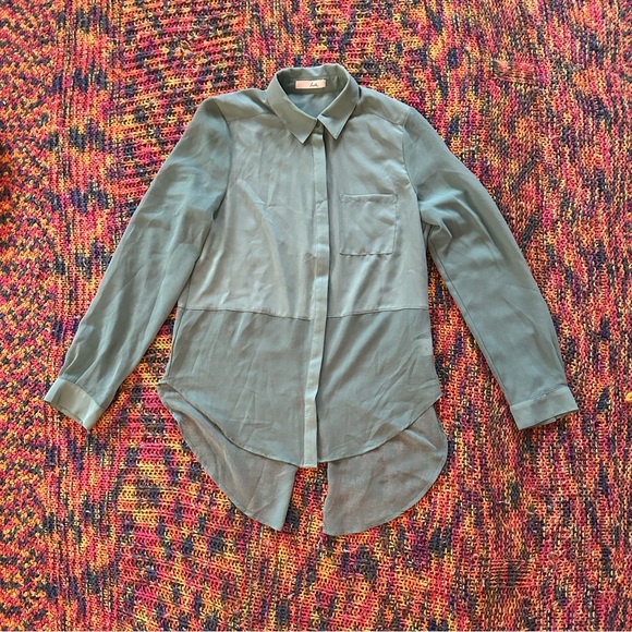 Lush | Tops | Brand Lush Mint Pastel Green Button Down Blouse | Poshmark